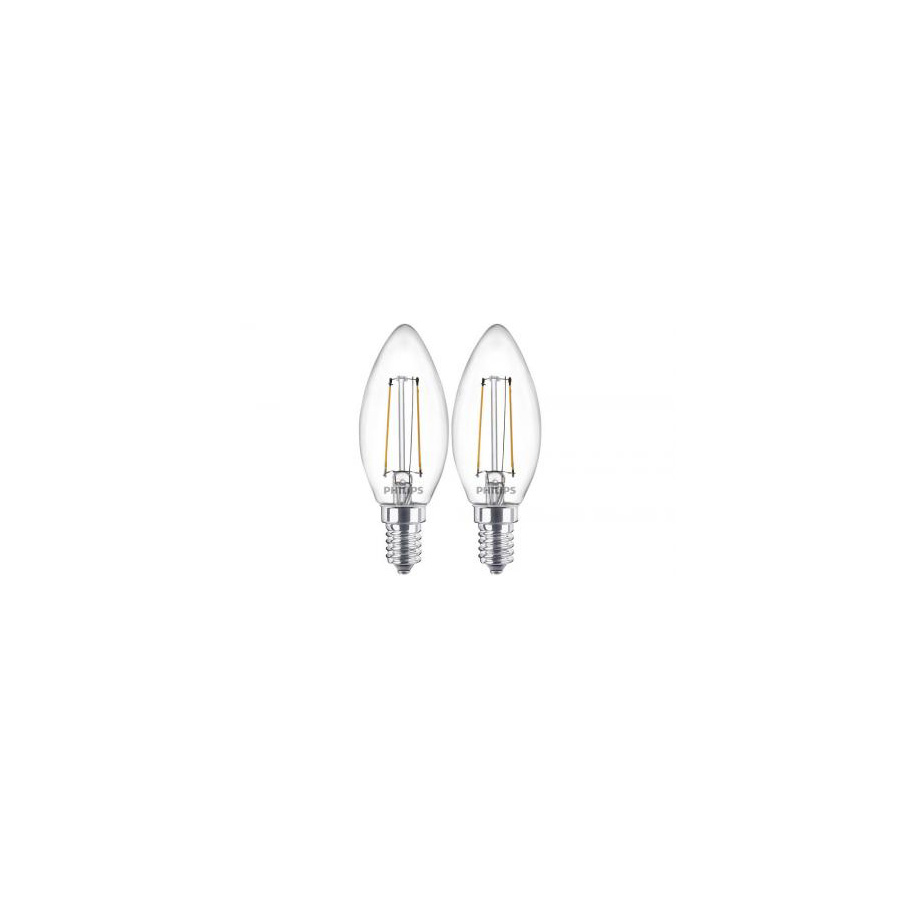 PHILIPS Set 2 X Candle B35 8718696587553 E14 2W 2700K LED Λαμπτήρες - Image 2