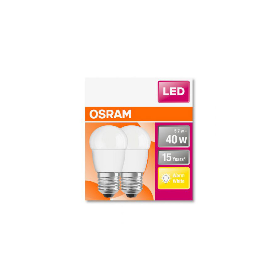 OSRAM Set 2 X Star Classic P40 4058075132979 E27 5.7w 2700K LED Λαμπτήρες - Image 2