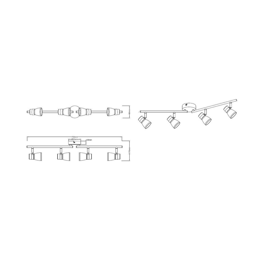 Trio Lighting SOCHAUX R81954007 Φωτιστικό Σποτ 4 X G9 - Image 2