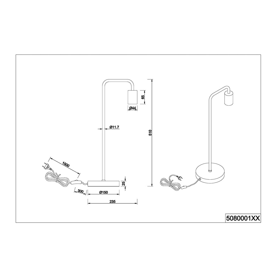 Trio Lighting DIALLO 508000132 Επιτραπέζιο Φωτιστικό Ε27 Μαύρο - Image 4