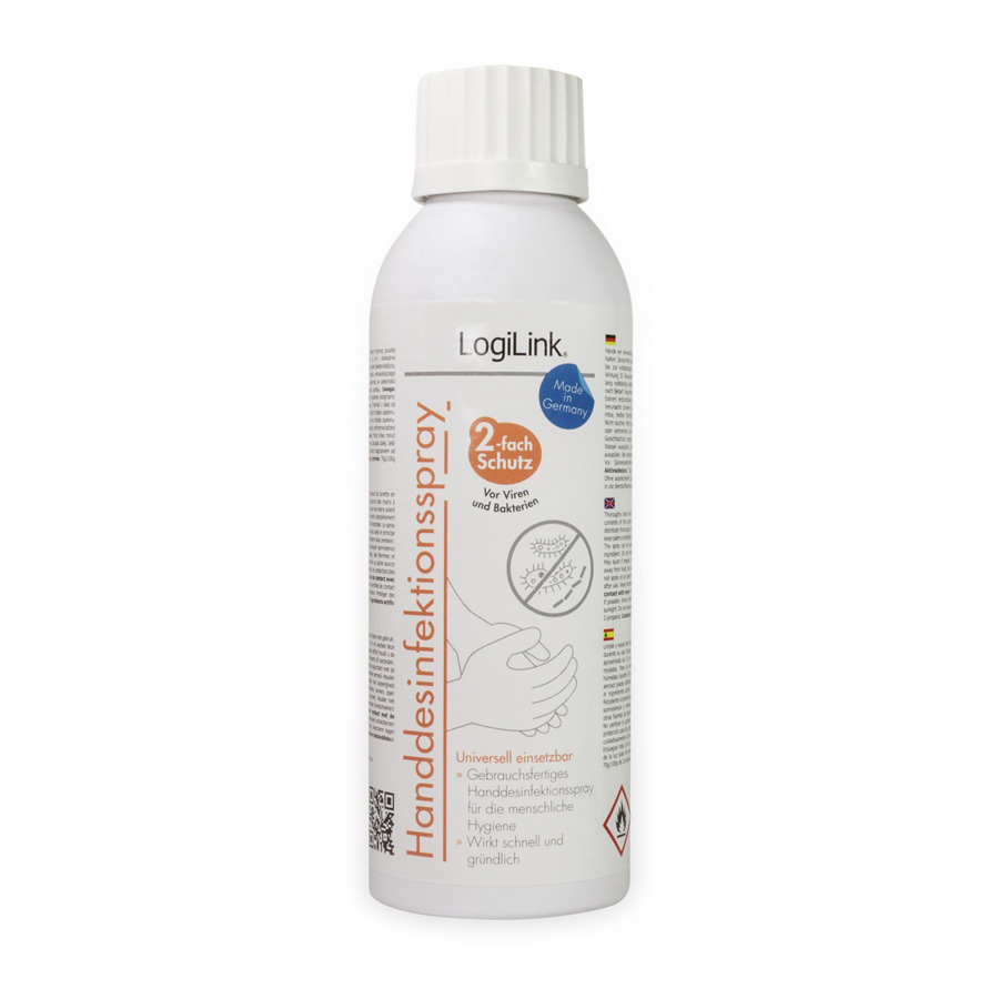 Logilink RP0019 Απολυμαντικό Σπρέι Χεριών 150ml Made in Germany