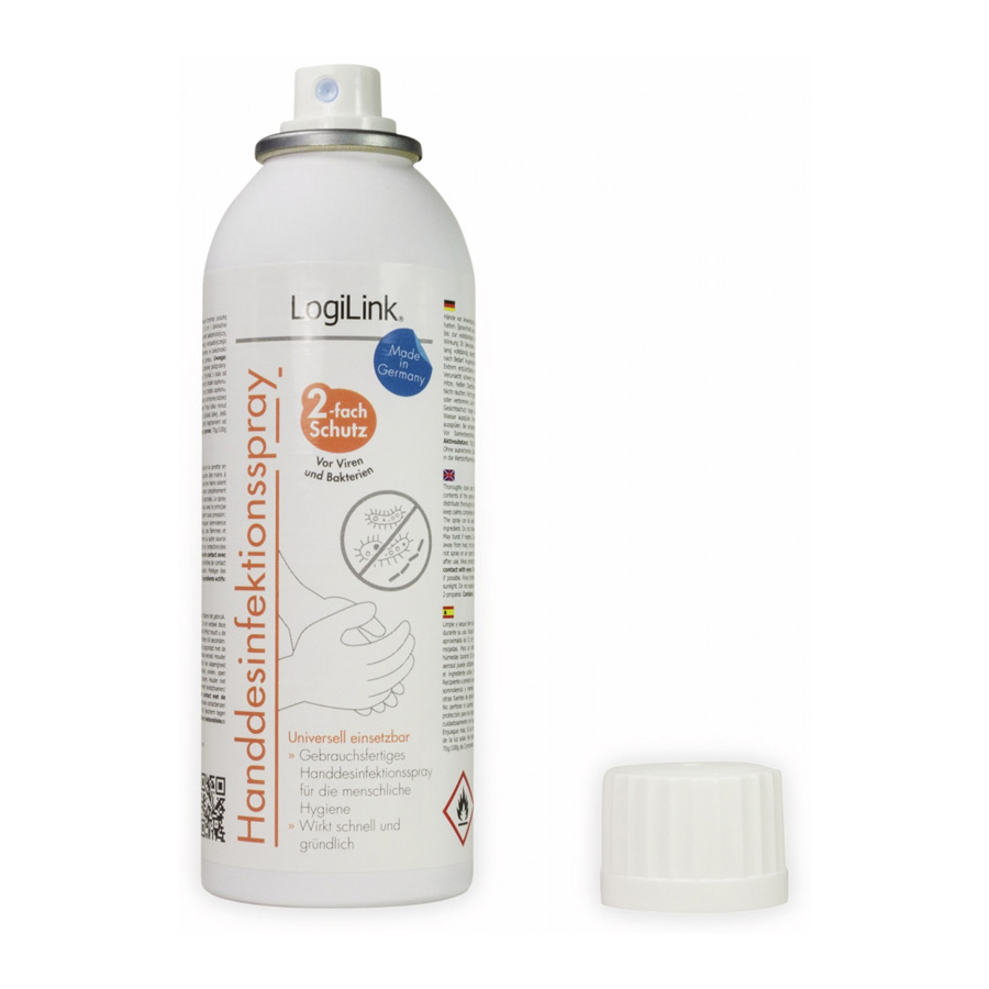 Logilink RP0019 Απολυμαντικό Σπρέι Χεριών 150ml Made in Germany - Image 2